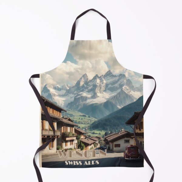 Item preview, Wengen Vintage Travel Poster - Swiss Alps Art designed and sold by Ceemko's Vintage Corner.