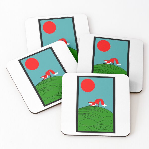 Item preview, Hanafuda Fox on a hill designed and sold by Tatsuyama Mayhem.