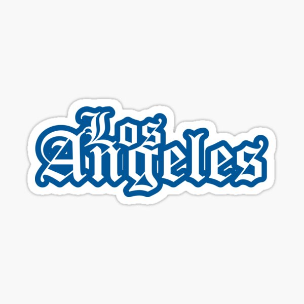 Vintage cartoon sticker souvenir for the Los Angeles Dodgers