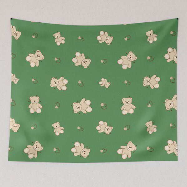 Item preview, Teddy Bear pattern on green designed and sold by Irwan-Fahru.