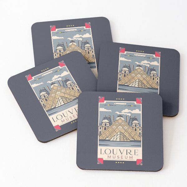 Item preview, A Vintage Travel Art of the Louvre Museum in Paris - France  designed and sold by GoodOldVintage.