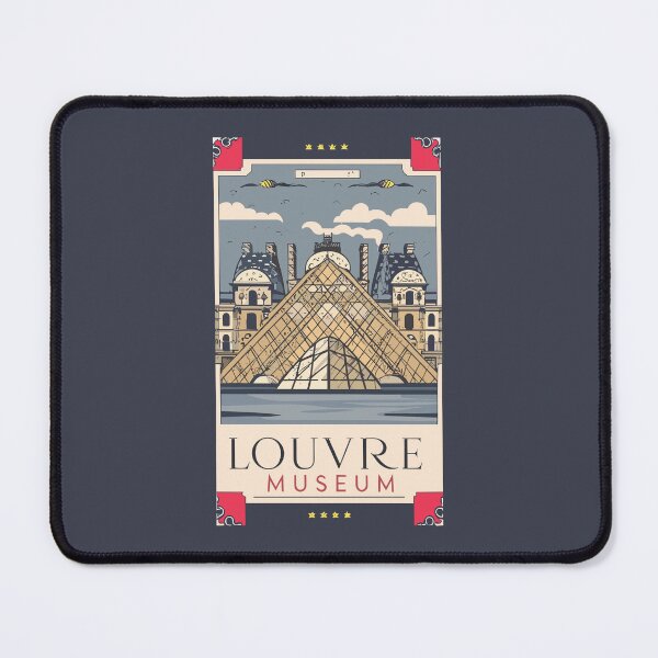 Item preview, A Vintage Travel Art of the Louvre Museum in Paris - France  designed and sold by GoodOldVintage.