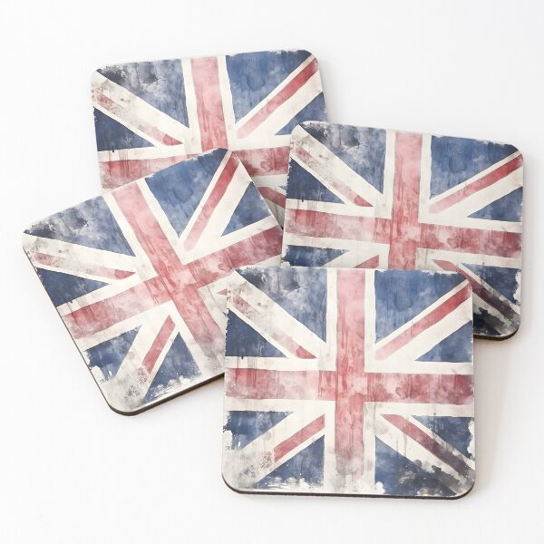 Item preview, watercolor Union Jack British flag print designed and sold by dcrc.