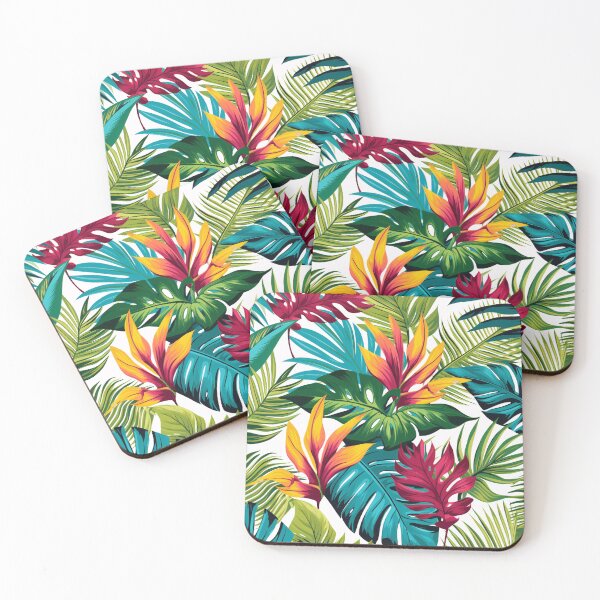 Item preview, Exotic leaves, colorful tropics background designed and sold by PabloArt.