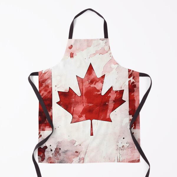 Item preview, watercolor canadian flag print designed and sold by dcrc.