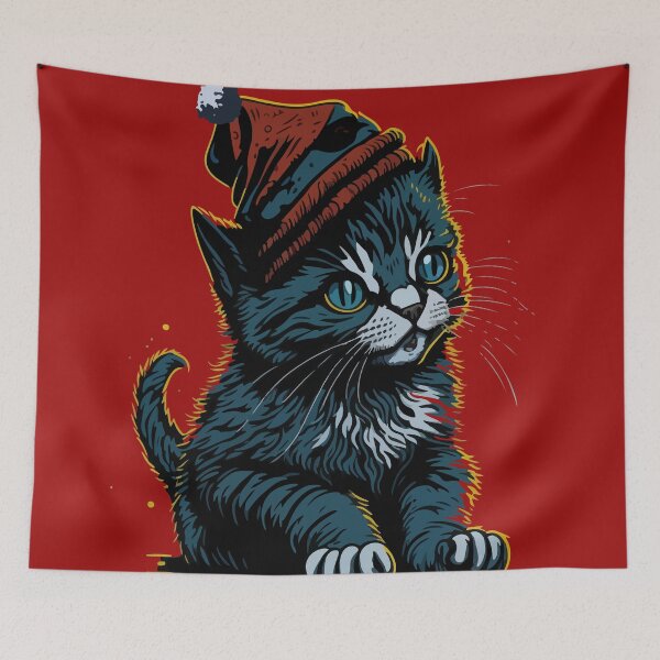 Aperçu de l'œuvre Chat de Noël créée et vendue par Asotshop.