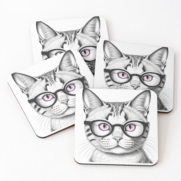 Item preview, Purr-fect Elegance - Sophisticated Cat in Glasses designed and sold by TrendyTreasureP.