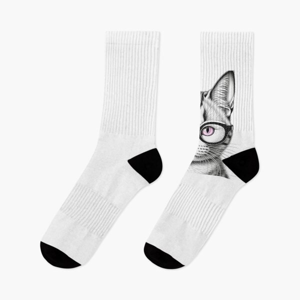 Item preview, Purr-fect Elegance - Sophisticated Cat in Glasses designed and sold by TrendyTreasureP.