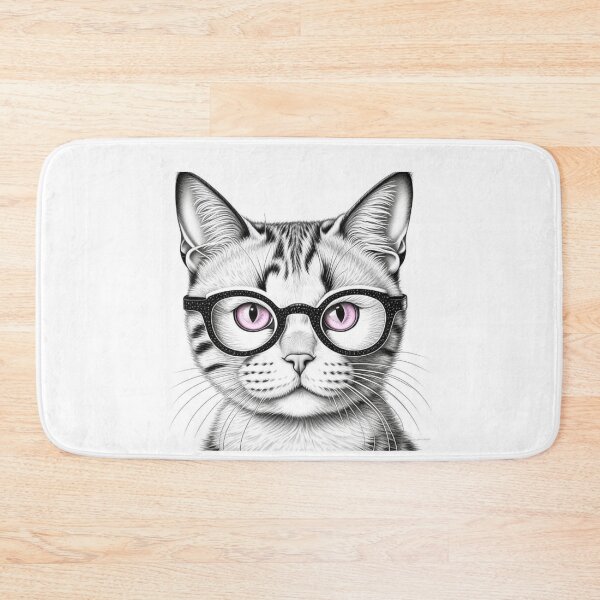 Item preview, Purr-fect Elegance - Sophisticated Cat in Glasses designed and sold by TrendyTreasureP.