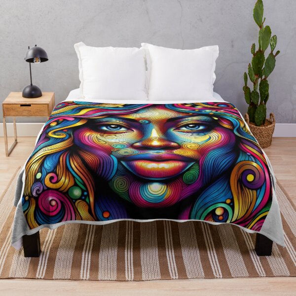 Item preview, Psychodelic Woman Face Classic T-Shirt and stickers designed and sold by AvoyShirts.