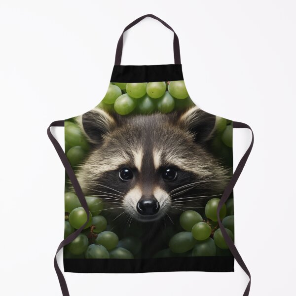 Item preview, Cute raccoon among green grapes designed and sold by GoodThings66.