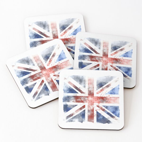 Item preview, watercolor Union Jack British flag print designed and sold by dcrc.