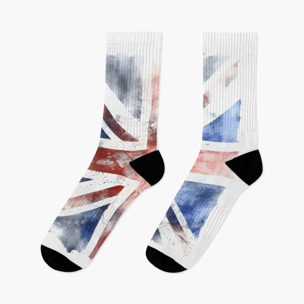 Item preview, watercolor Union Jack British flag print designed and sold by dcrc.