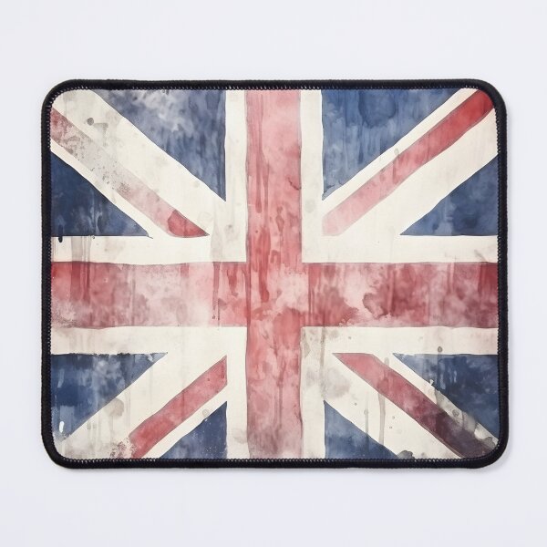 Item preview, watercolor Union Jack British flag print designed and sold by dcrc.