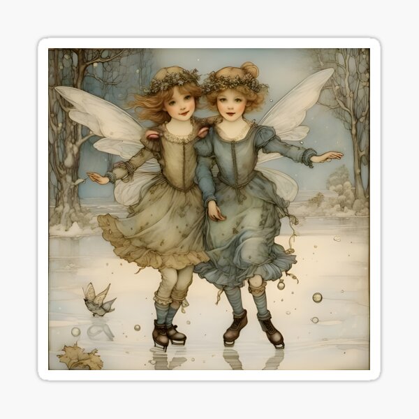 Item preview, Cute fairies skating designed and sold by Beverley  Watson.