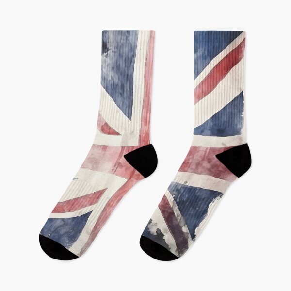 Item preview, watercolor Union Jack British flag print designed and sold by dcrc.