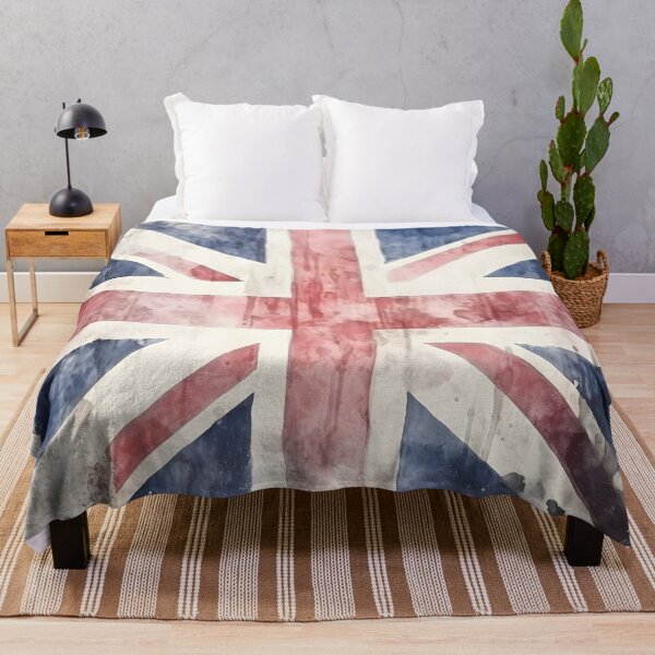 Item preview, watercolor Union Jack British flag print designed and sold by dcrc.