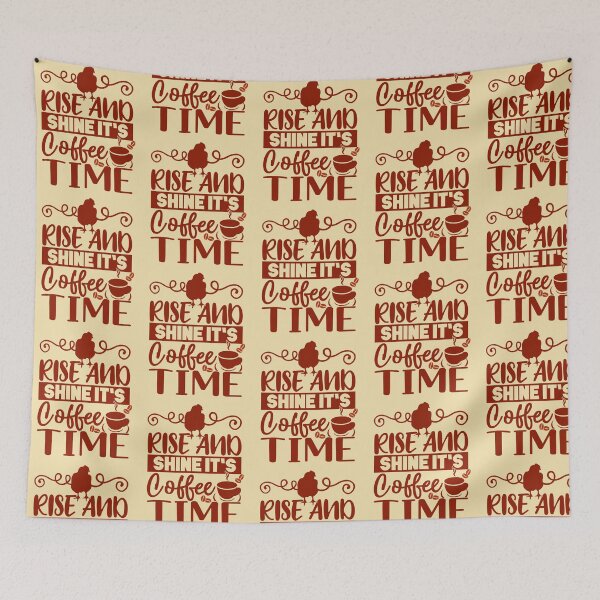 Item preview, 'Rise and Shine, It's Coffee Time' – Aesthetic Coffee Delight for Enthusiasts designed and sold by lemamis.