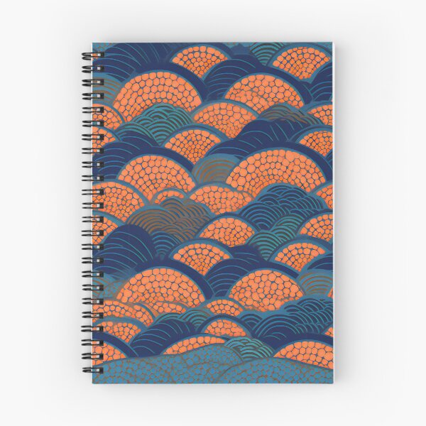Item preview, Blue and Orange Lucky Waves designed and sold by Hashola Designs.