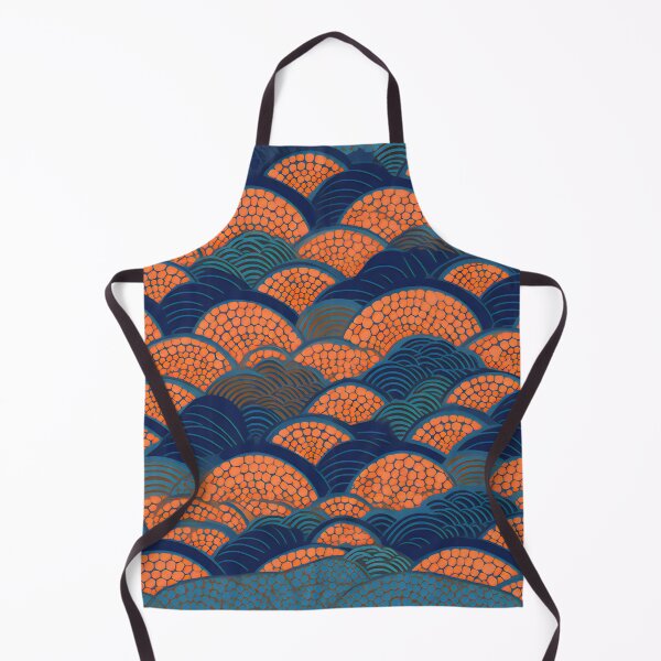 Item preview, Blue and Orange Lucky Waves designed and sold by Hashola Designs.