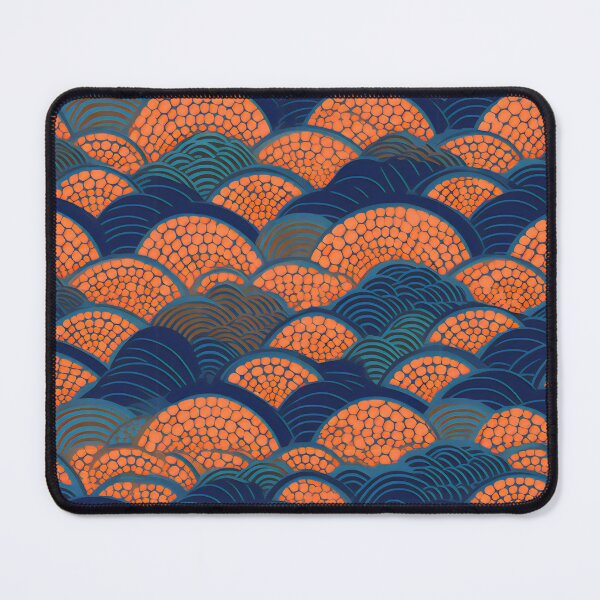 Item preview, Blue and Orange Lucky Waves designed and sold by Hashola Designs.