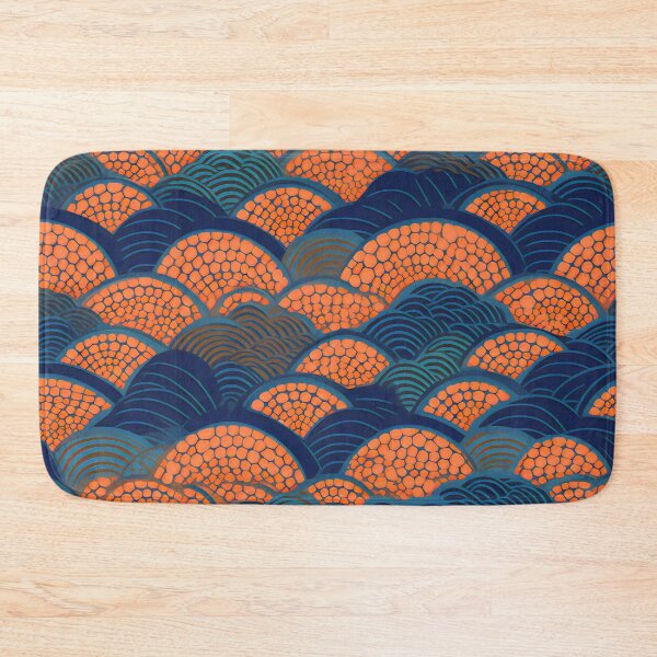 Item preview, Blue and Orange Lucky Waves designed and sold by Hashola Designs.