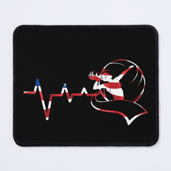 Item preview, Volleyball with usa flag supporter - heart beat designed and sold by ShopSmart213.
