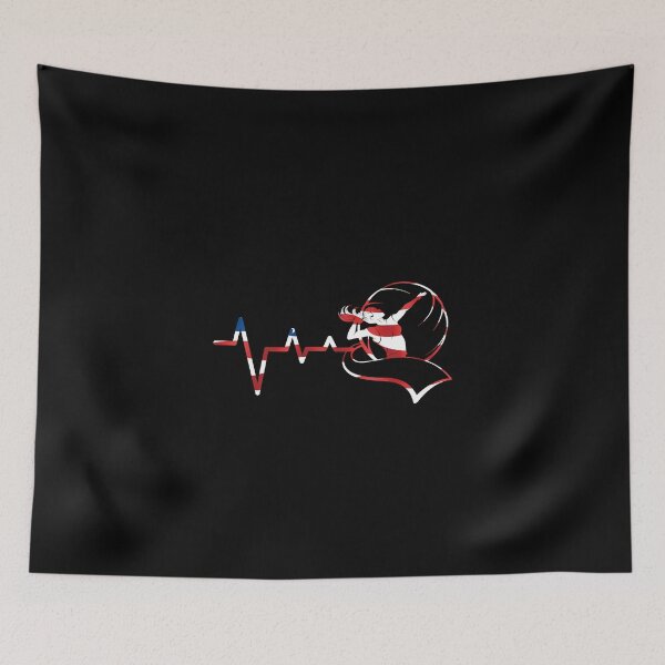 Item preview, Volleyball with usa flag supporter - heart beat designed and sold by ShopSmart213.