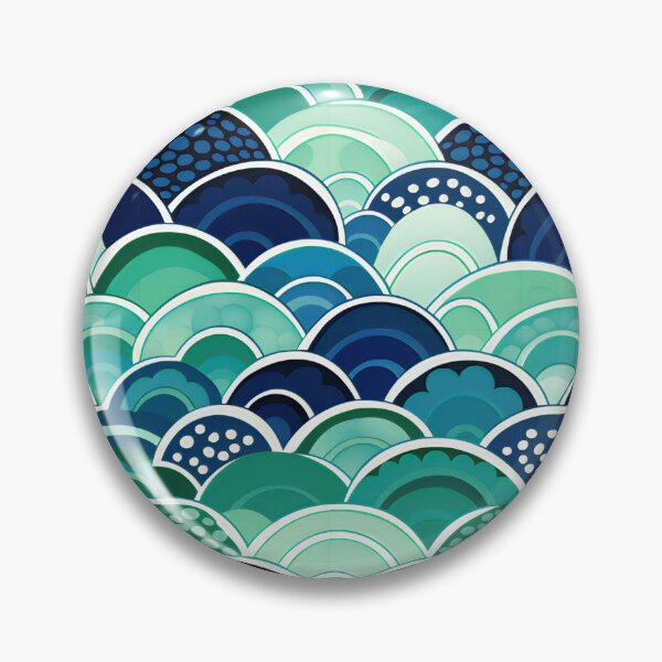 Item preview, Blue and GreenLucky Waves designed and sold by Hashola Designs.