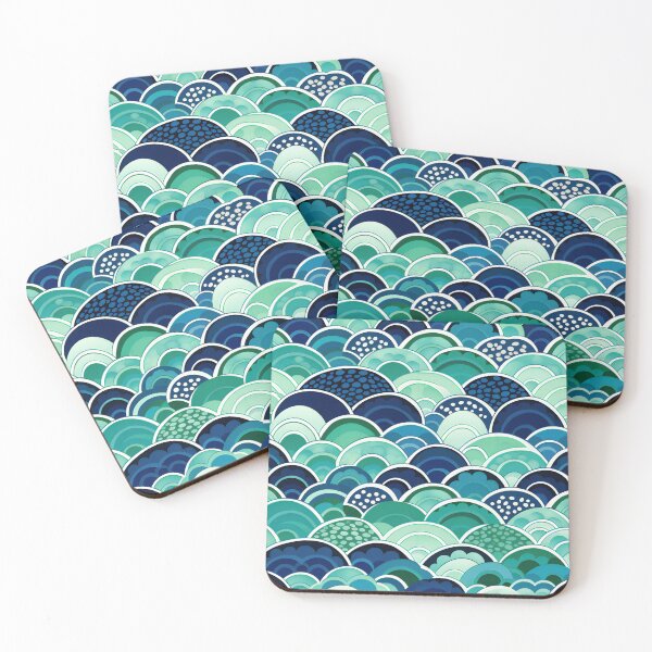 Item preview, Blue and GreenLucky Waves designed and sold by Hashola Designs.