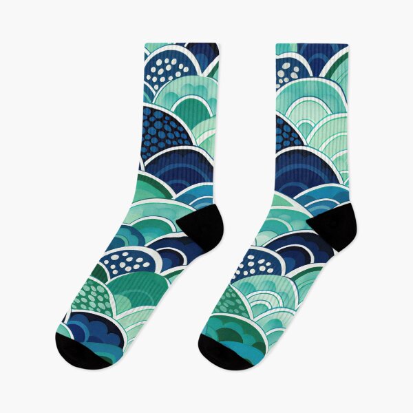 Item preview, Blue and GreenLucky Waves designed and sold by Hashola Designs.