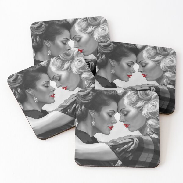 Item preview, 2 Women In Love Vintage Romance - Retro-Inspired Lesbian Romance Art designed and sold by Very Peculiar.