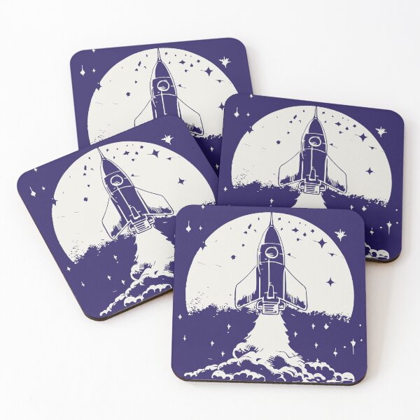 Item preview, Spaceship blasting off from planet designed and sold by KoandZo.