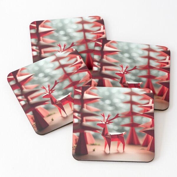 Item preview, Origami Art - Majestic Wanderers: Reindeer Roaming the Enchanted Forest designed and sold by ArtfulFolds.
