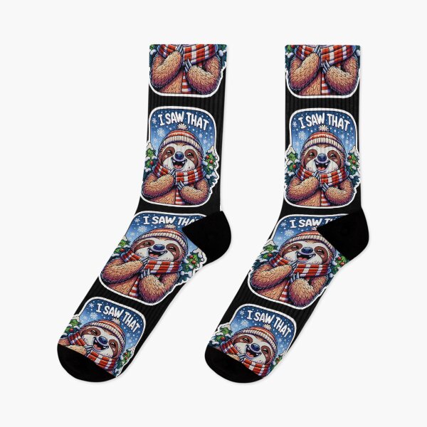 Item preview, I Saw That meme Sloth Christmas Trees Snow designed and sold by plushism.