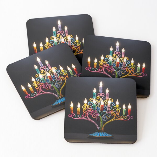Item preview, Abstract Holiday Menorah print designed and sold by dcrc.