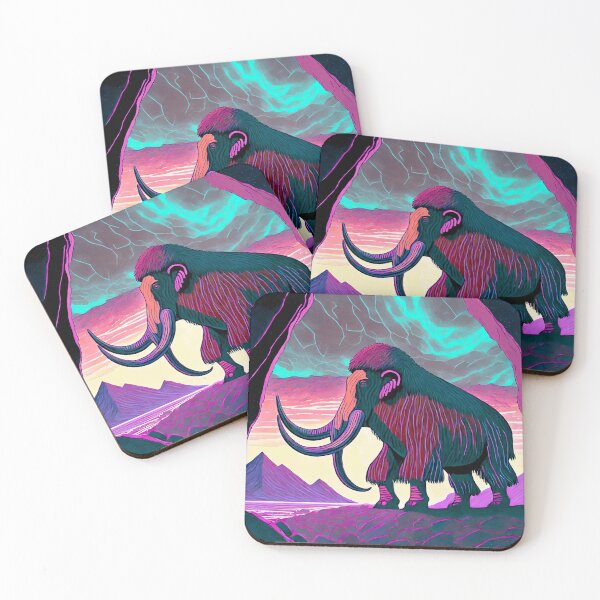 Item preview, woolly mammoth synthwave designed and sold by J-Brezy.
