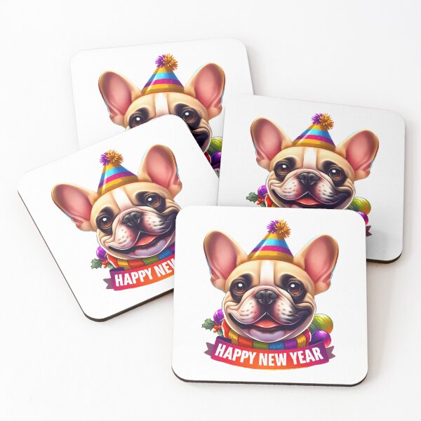 Item preview, Bulldog Burst: Colorful New Year Wishes designed and sold by EpicPaws.