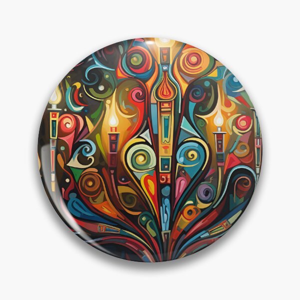 Item preview, abstract holiday menorah print designed and sold by dcrc.
