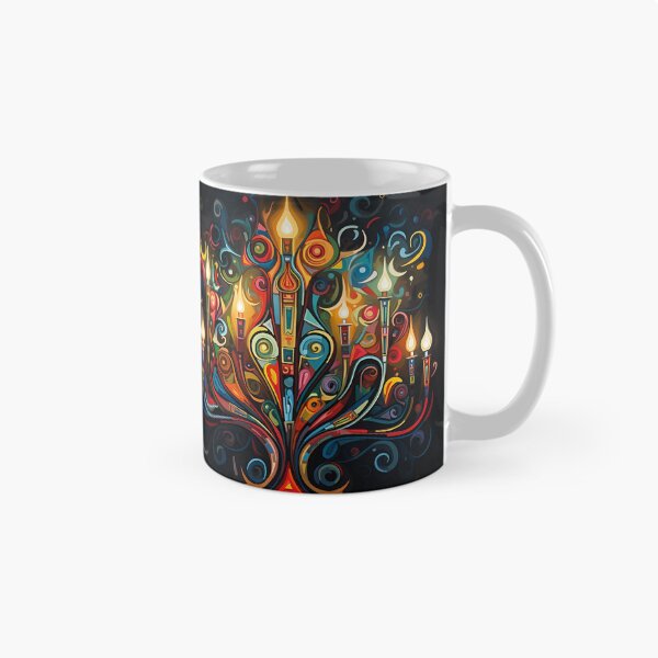 Item preview, abstract holiday menorah print designed and sold by dcrc.