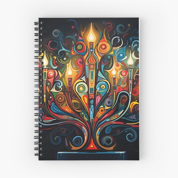 Item preview, abstract holiday menorah print designed and sold by dcrc.