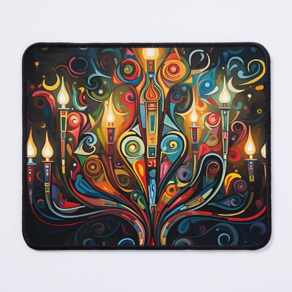 Item preview, abstract holiday menorah print designed and sold by dcrc.