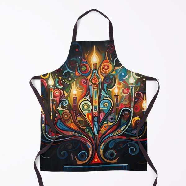 Item preview, abstract holiday menorah print designed and sold by dcrc.