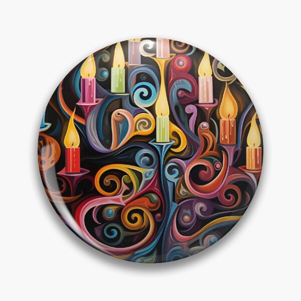 Item preview, abstract holiday menorah print designed and sold by dcrc.