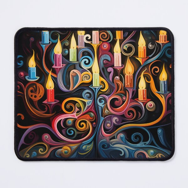 Item preview, abstract holiday menorah print designed and sold by dcrc.