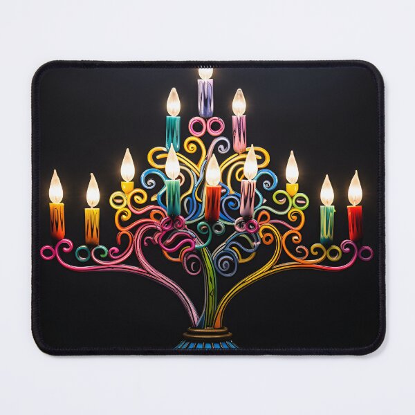 Item preview, Abstract Holiday Menorah print designed and sold by dcrc.