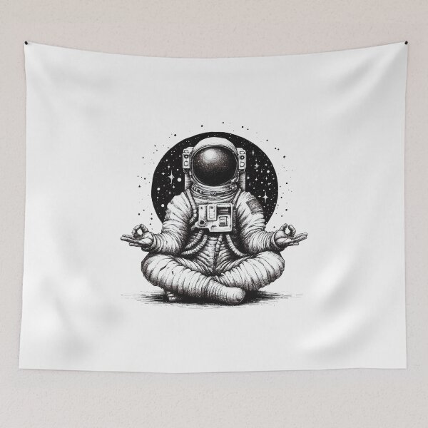 Item preview, Achieve inner peace with this print of an astronaut meditating in the Lotus position designed and sold by H Jonas.