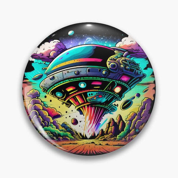 Item preview, Alien Attack: Vril Ship Unleashes Color Tornado in Comic Style designed and sold by VirtusMachina.