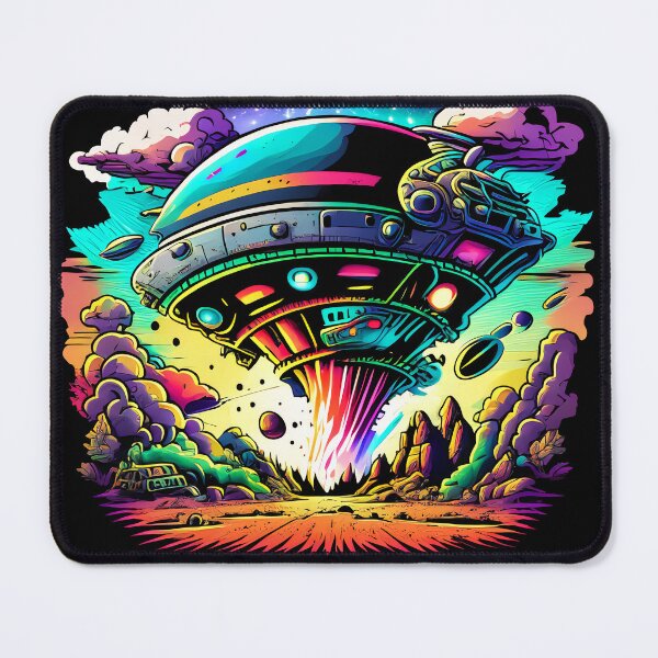 Item preview, Alien Attack: Vril Ship Unleashes Color Tornado in Comic Style designed and sold by VirtusMachina.
