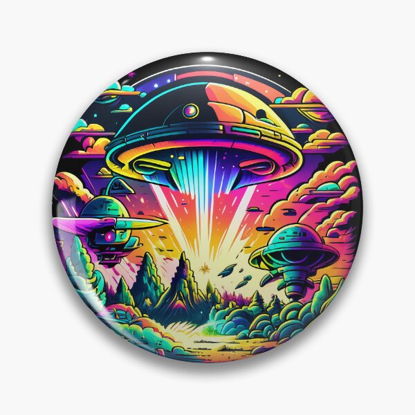 Item preview, Alien Visitors 2: Vril Ship Unleashes Color Tornado in Comic Style designed and sold by VirtusMachina.